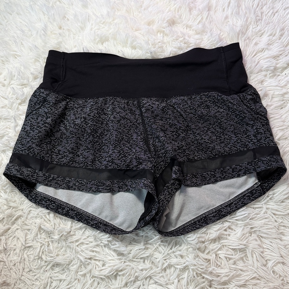 Lululemon Pace Perfect Short (3") Soundwave White Black / Black
